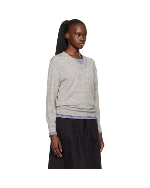 NOTHING WRITTEN Black Marine V-Neck Pullover Sweater