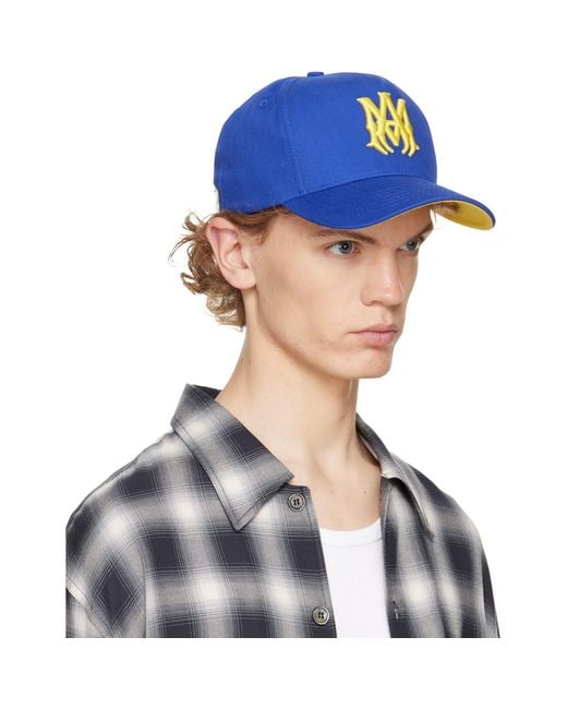 Amiri Blue 'Ma' Cotton Cap for men