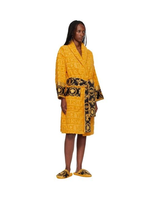 Versace Yellow 'I Heart Baroque' Bathrobe