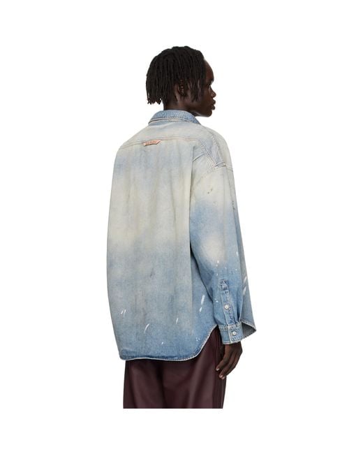 Acne Black Button-Up Denim Shirt for men