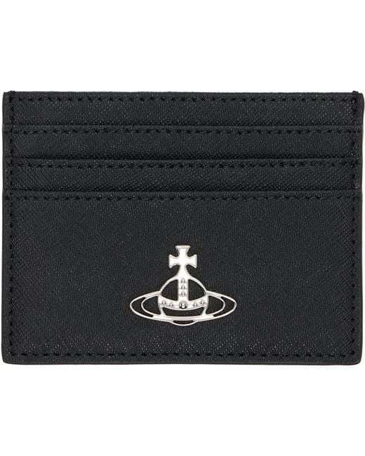 Vivienne Westwood Black Flat Card Holder for men