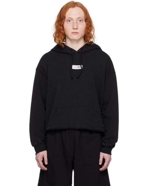 MM6 by Maison Martin Margiela Black Patch Hoodie for men