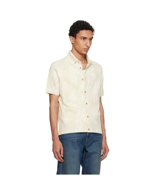 Paul Smith White Jacquard Shirt for men