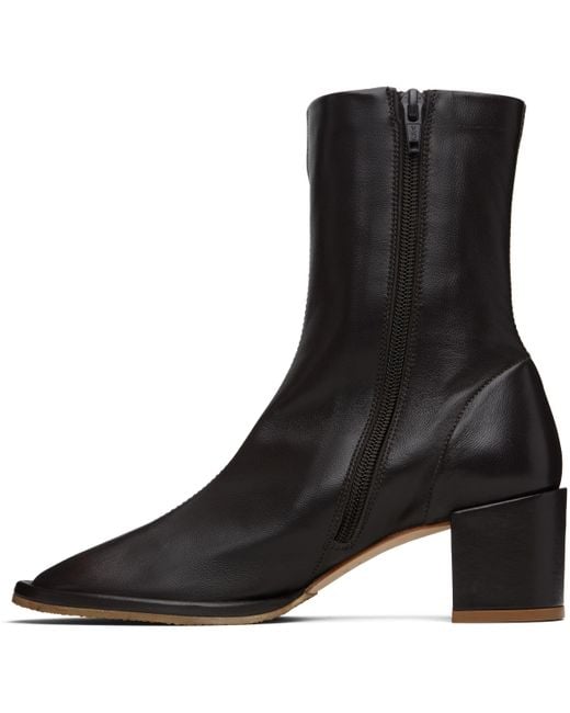 By Far Black Josiah Lamb Nappa Leather Ankle Boots