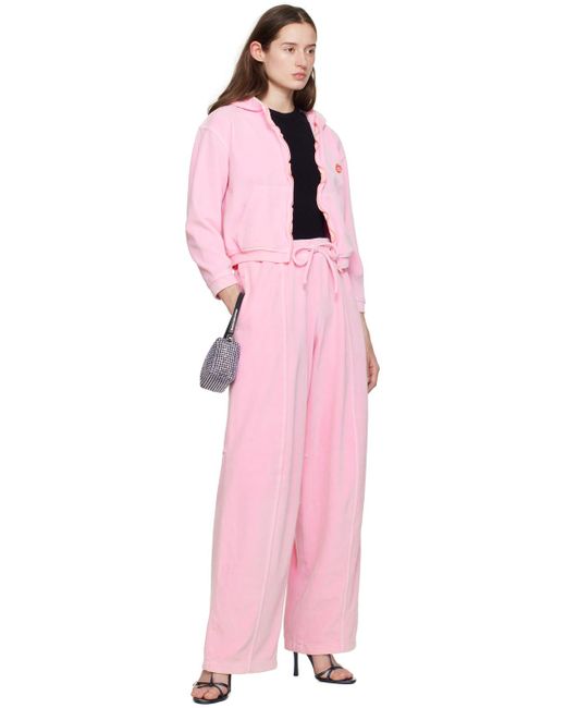 T By Alexander Wang Pink Apple Track Pants