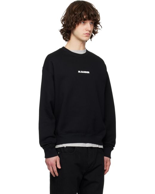 Jil Sander メンズ ブラック ロゴ スウェットシャツ 【公式通販】