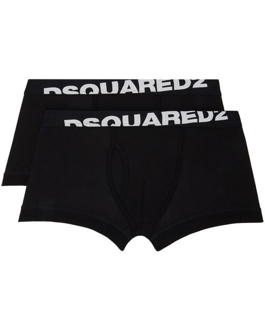 DSquared² Two-pack Black Boxer Briefs for men