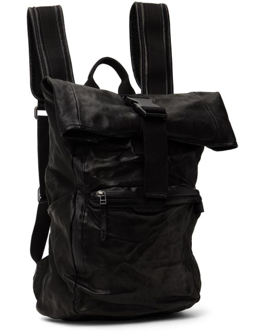 Officine Creative Black Pilot 009 Backpack for men