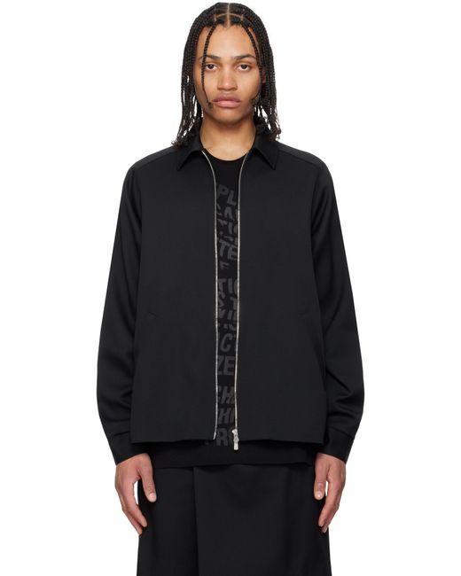 Fumito Ganryu Black Ventilation Wool Jacket for men