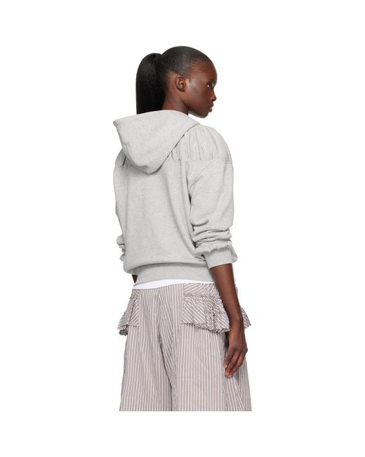 Dries Van Noten Black Cropped Loose Zipped Hoodie