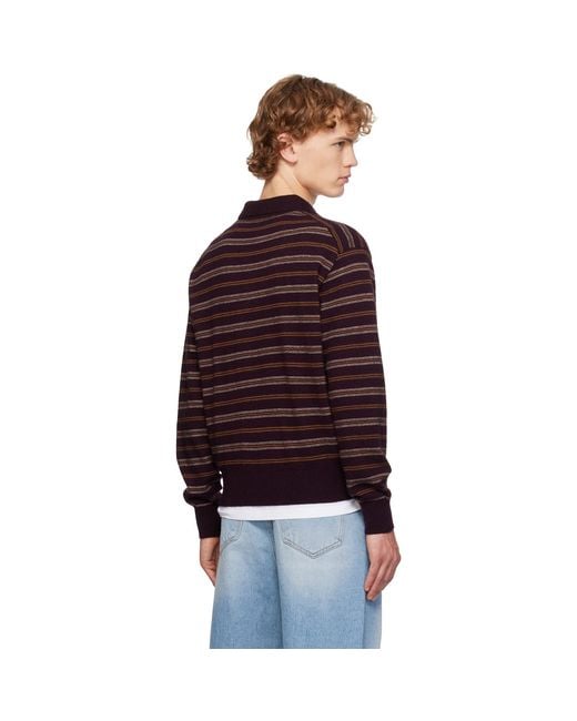 DUNST Collared Striped Polo for men