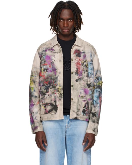 Blouson Multicolore À Images Trompe L'Œil Imprimées Acne pour homme