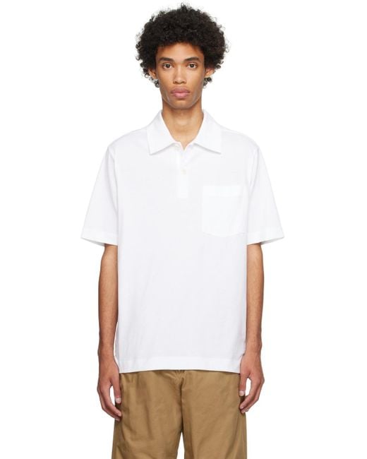 Dries Van Noten White Buttoned Polo for men