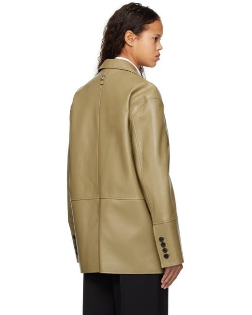 Wooyoungmi Natural Khaki Single Leather Jacket
