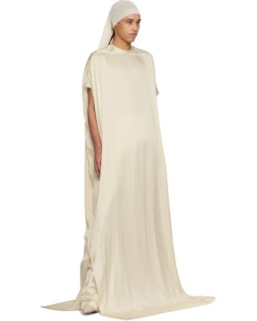 Rick Owens Natural Off- Hollywood Tommy Gown Maxi Dress for men