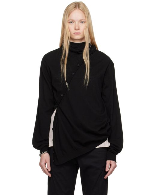 Post Archive Faction PAF Black 8.0 Center Knit Hoodie