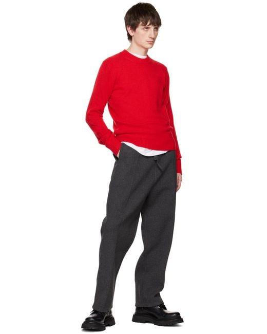 AMI Red Ami De Cœur Sweater for men