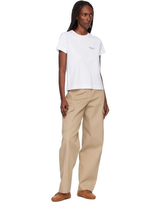 Givenchy White Cotton Stamp Print T-Shirt