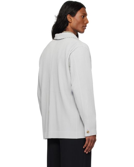 Homme Plissé Issey Miyake White Basics Blazer for men
