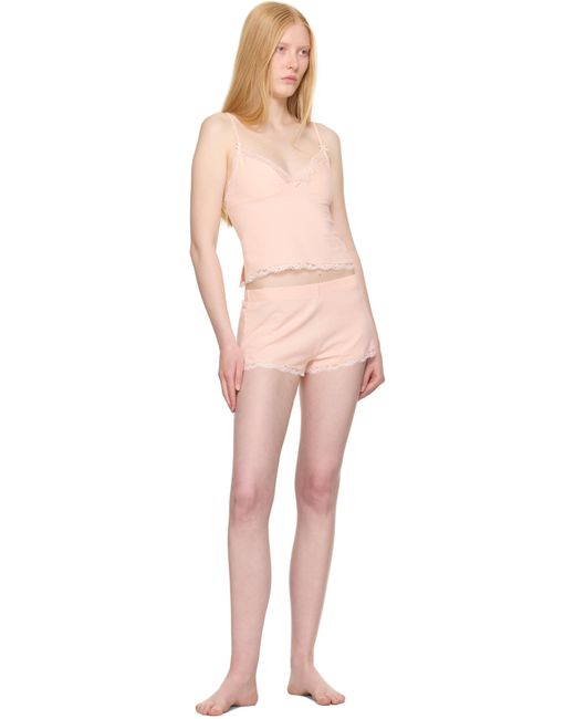 Ensemble De Camisole Et Short Roses À Garnitures En Dentelle Skims en coloris Black