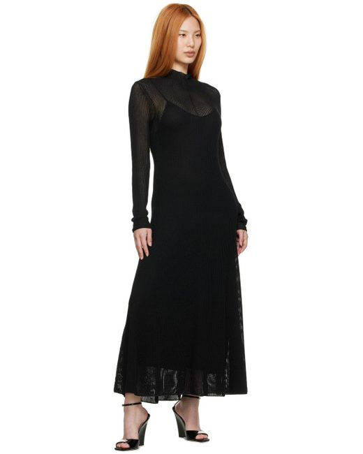 Proenza Schouler Black Silk Maxi Dress