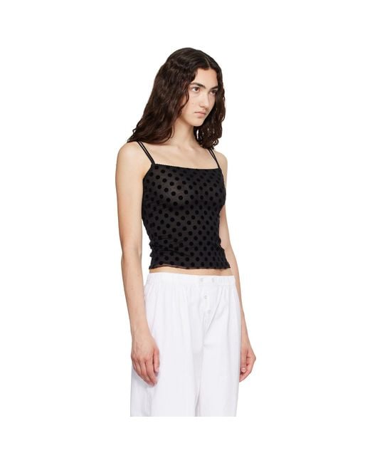 Fruity Booty Black Polka Flock Tank Top