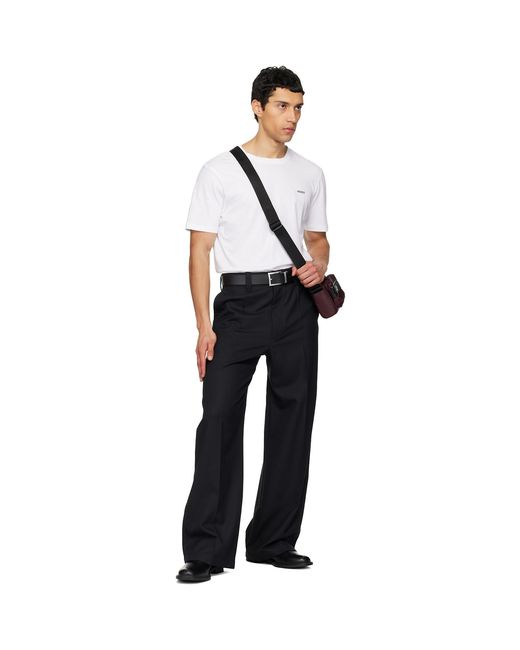 HUGO Black Twill Crossbody Bag for men