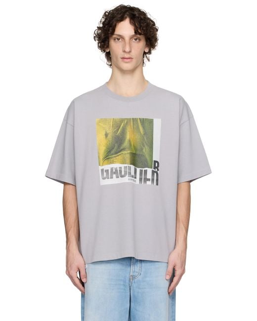 メンズ Jean Paul Gaultier Ssense限定 グレー Printed Water コットン オーバーサイズ Tシャツ White