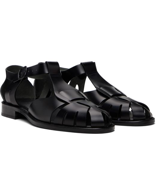 Hereu Black Pesca Sandals for men