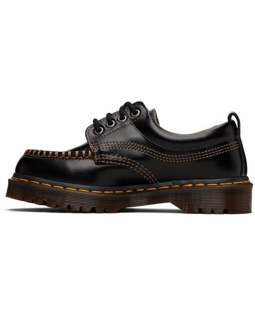 Dr. Martens Black Lowell Leather Moc Toe Derbys