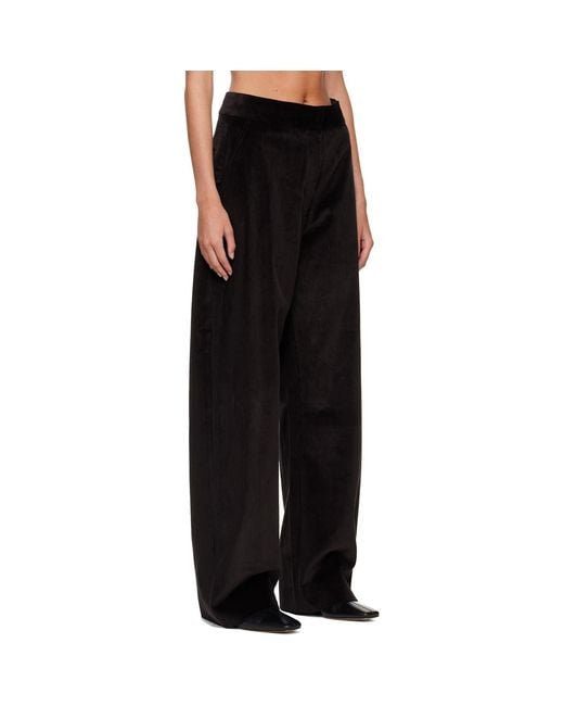 Studio Nicholson Black Grange Corduroy Wide Leg Trousers