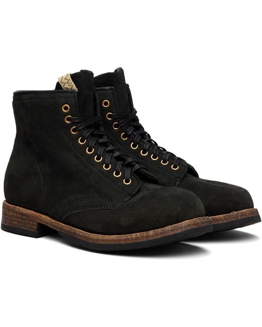 Visvim Black Brigadier Mid-Folk Boots for men
