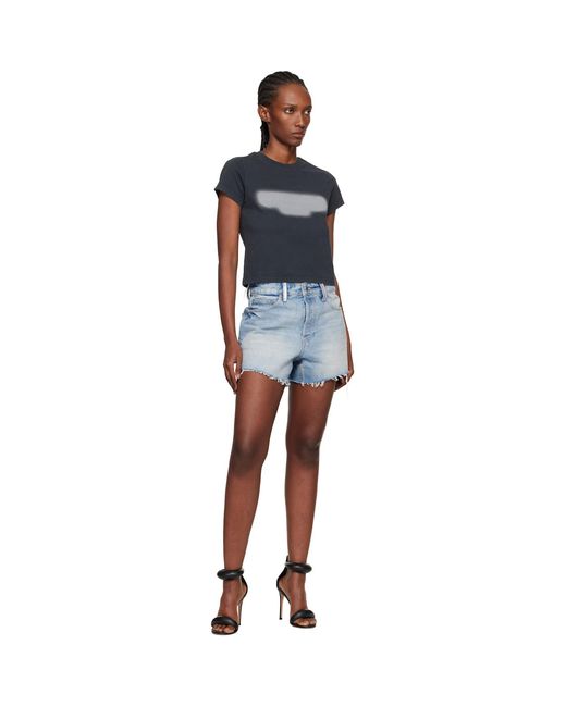 Alexander Wang Black Reflective Halo Print Logo T-Shirt