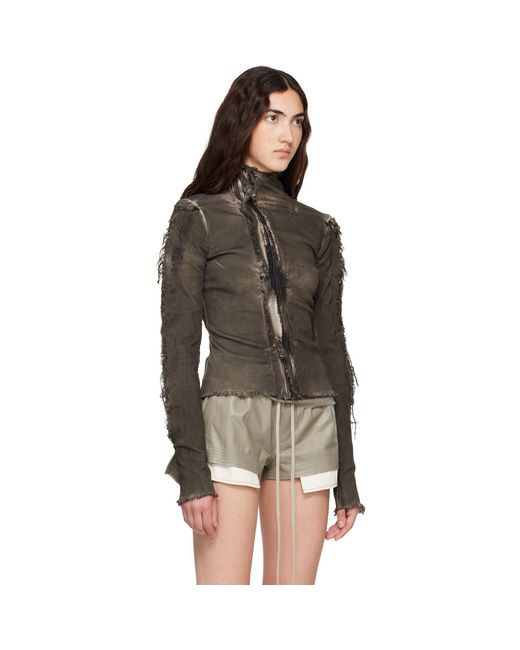 Rick Owens Brown Tower Gary Denim Jacket