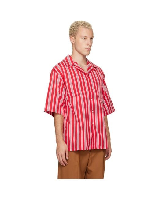 Marni Red Striped Shirt for men
