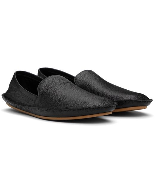 The Row Black Vasko Slip On Loafers for men
