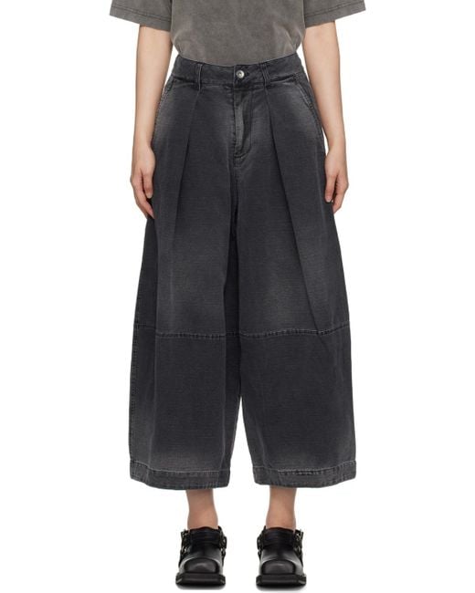 Pantalon ample deadbeat noir YMC en coloris Black