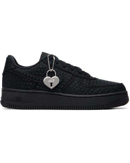 Nike Black Air Force 1 '07 Se 'Valentine's Day' Sneakers