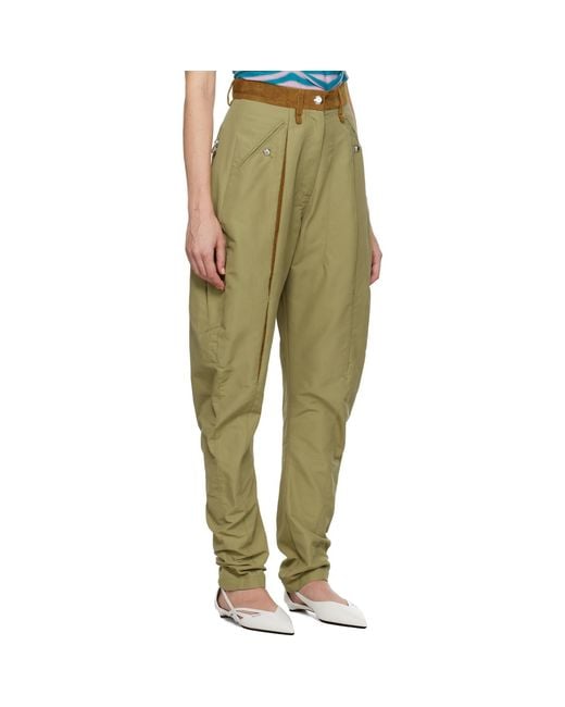 Kiko Kostadinov Green Khaki Chasseur Trousers