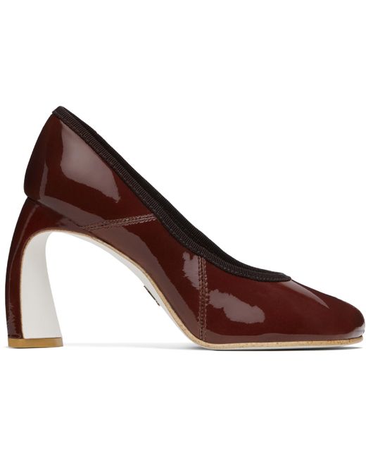 Tory Burch Brown Peep Toe Heels