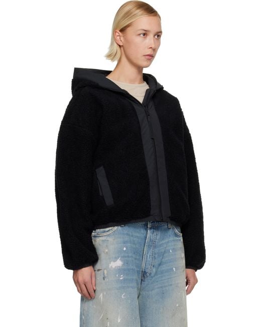 Canada Goose Black Alberni Fleece Reversible Jacket