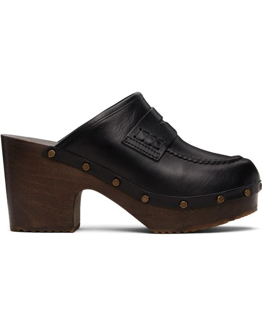 A.P.C. Black 'Les Sabots' Heels