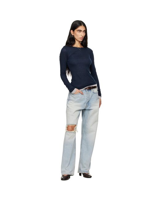 TONYWACK Blue Layered Long Sleeve T-Shirt