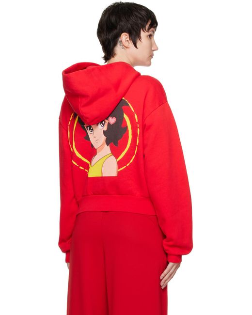 J.W. Anderson Red Graphic Hoodie