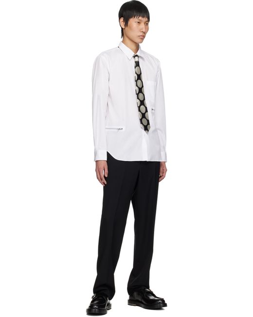 Comme des Garçons Black Wool Gabardine Trousers for men