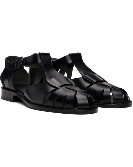 Hereu Black Pesca Sandals for men