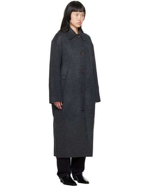 Totême  Black Toteme Gray Doublé Car Coat