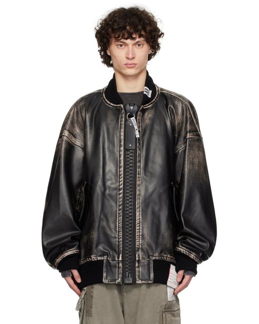 Maison Mihara Yasuhiro Amateur Sewn Like Big Zip Faux-Leather