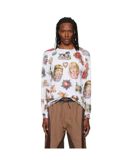 Chopova Lowena Brown Snippets Oversized Jersey T-Shirt for men