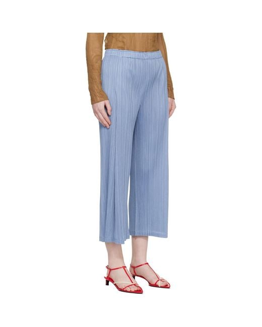 Pleats Please Issey Miyake Blue Monthly Colors December Trousers